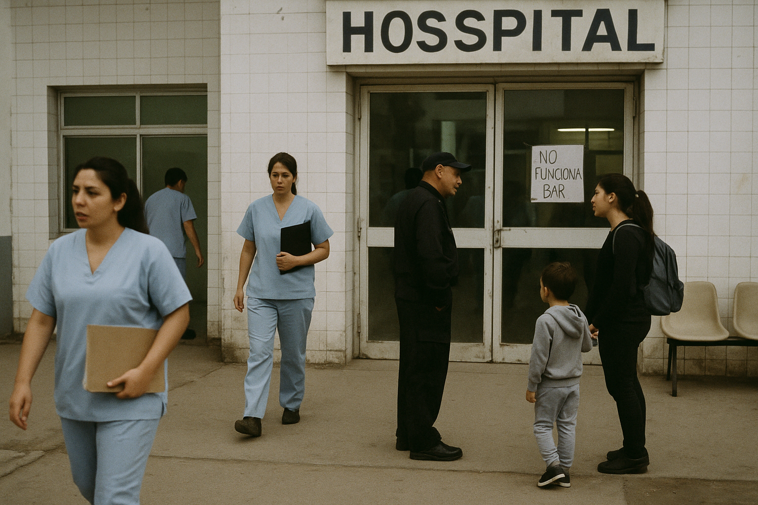 Trabajadores en fila esperando cobrar el IFE durante la pandemia en Argentina